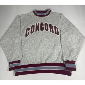 Taurus Men XL Gray Concord Spellout Sweatshirt Made in USA Vintage Crewneck